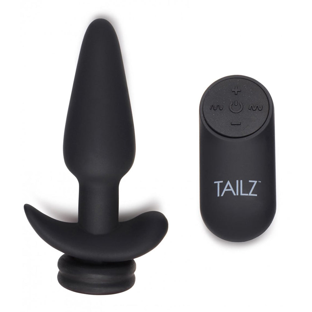 Small Vibrating Anal Plug with Interchangeable Bunny Tail