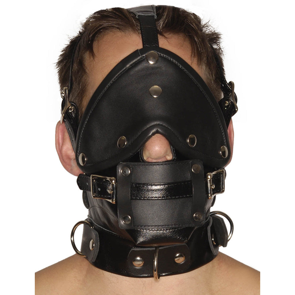 Strict Leather Premium Muzzle with Blindfold and Gag