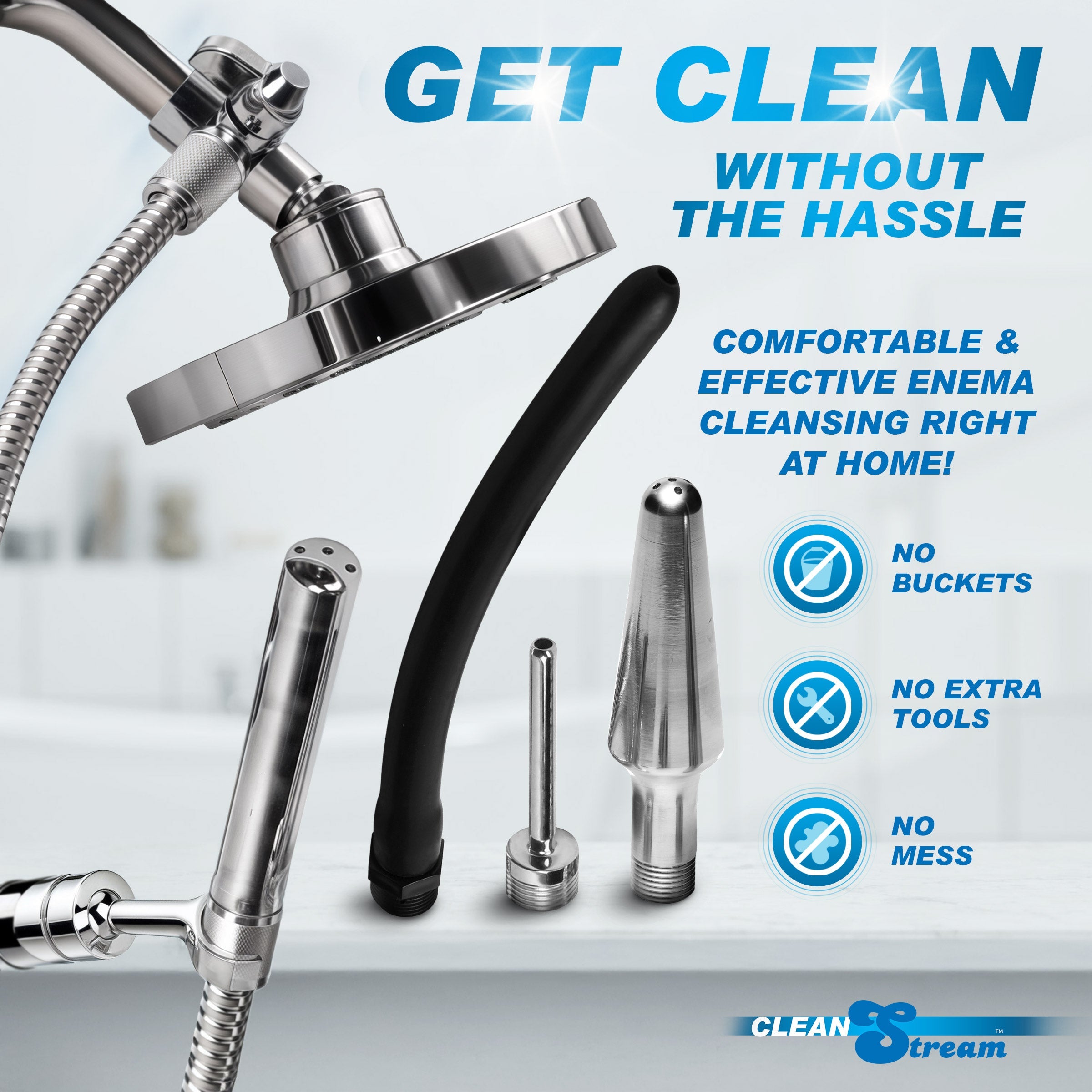All-in-One 4 Tip Shower Enema System