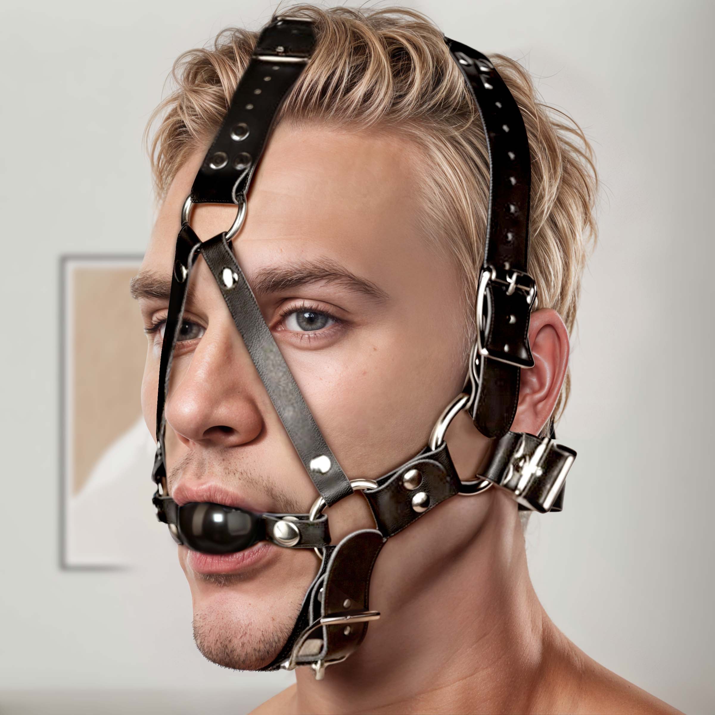 Strict Leather Ball Gag Harness