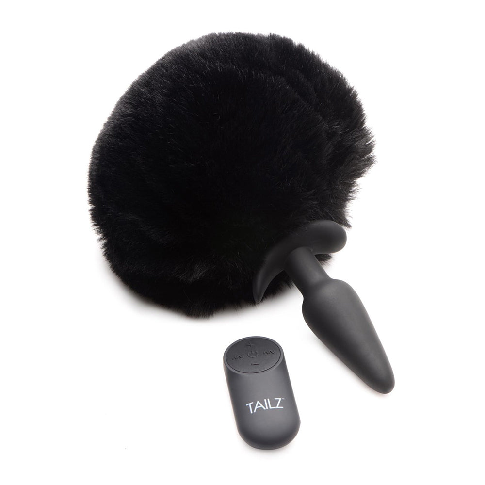 Large Vibrating Anal Plug with Interchangeable Bunny Tail